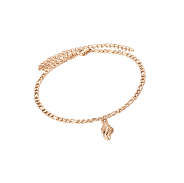 Rose Gold Bracelet With A Shell Pendant Des (2) Rose Gold Bracelet With A Shell Pendant