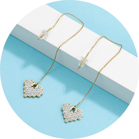 Gold Drop Earrings Des (1) Gold Drop Earrings