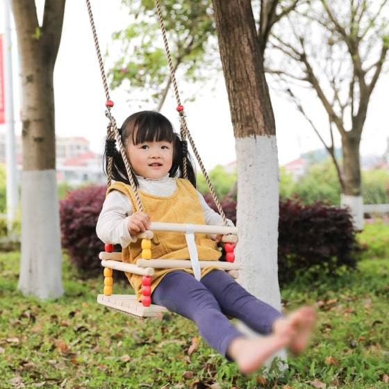 1-min Wooden Baby Swing For Babies And Toddlers