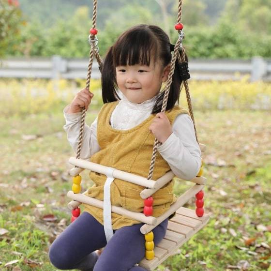 2-min Wooden Baby Swing For Babies And Toddlers